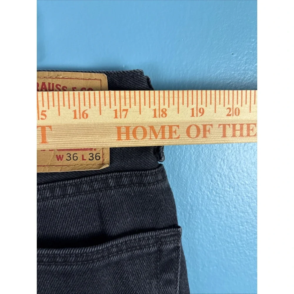 Levi's 560 Loose Fit Tapered Black Wash Denim Jeans USA Made 36x36
